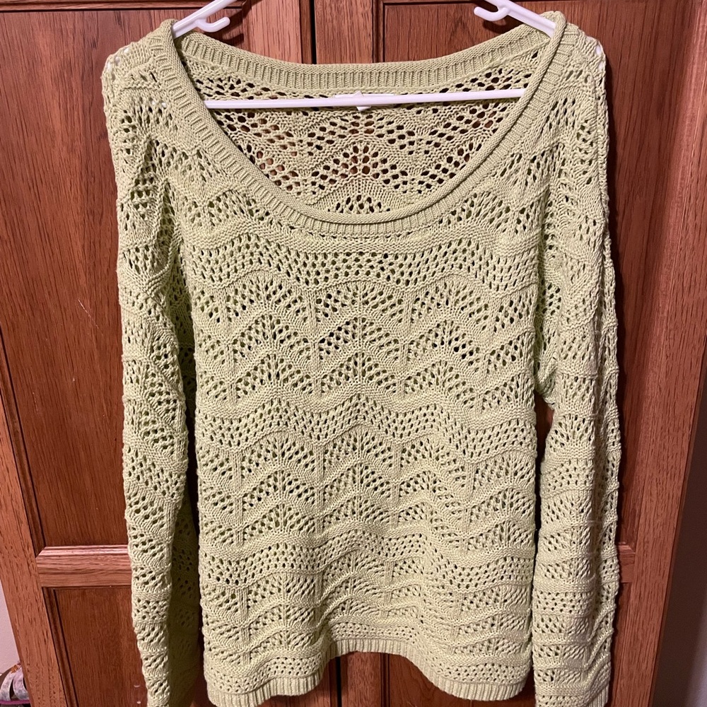 Light green knit sweater